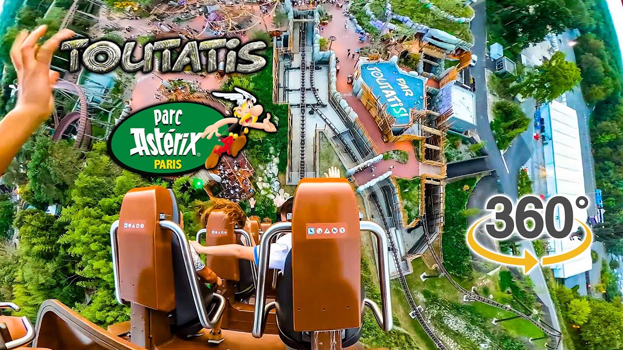 VR 360 Toutatis Roller Coaster On Ride POV Parc Asterix 2023 08 17