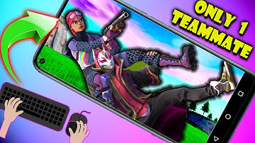 FORTNITE MOBILE - ONLY 1 TEAMMATE TO WIN SQUADS *MOUSE KEYBOARD Gameplay (ANDROID) Octopus* No Root
