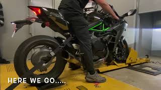 Supercharged Kawasaki H2 Dyno Run! 235HP!!
