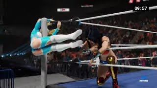 Wonder Woman Vs. Rainbow Mika - Wwe 2K19 Iron Womanfalls Count Anywhere Match