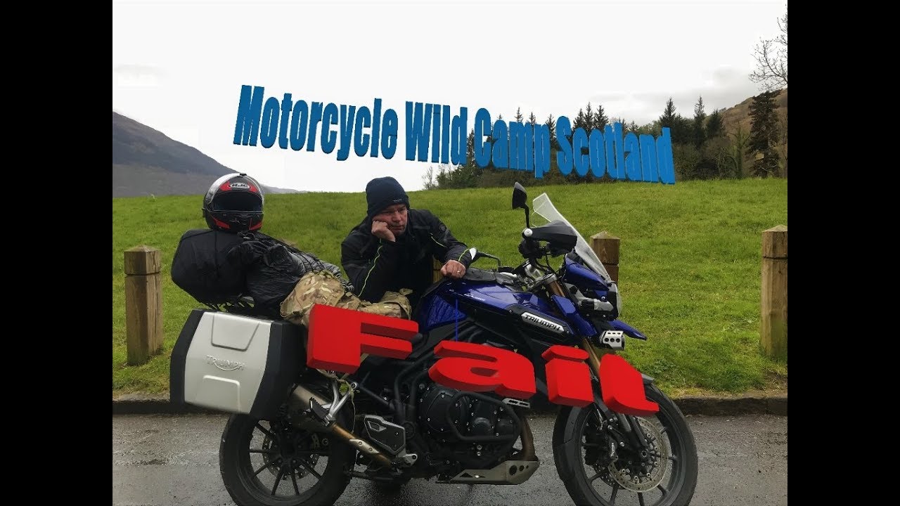 Motorcycle Not So Wild Camping Scotland Youtube