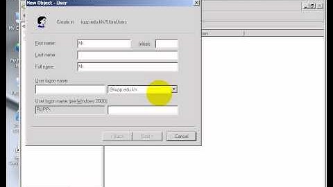 13. Network-Create Users in Domain (on Machine Server).avi