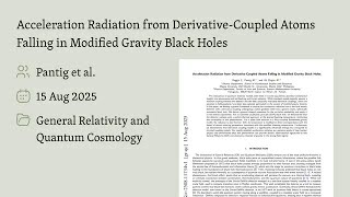 Acceleration Radiation from Derivative-Coupled Atoms Falling in Modified Gravity Black Holes