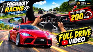 Highway Racing Full Drive 🚗💨 | Top Speed 215 KM/H | Extreme Car Racing Gameplay screenshot 1