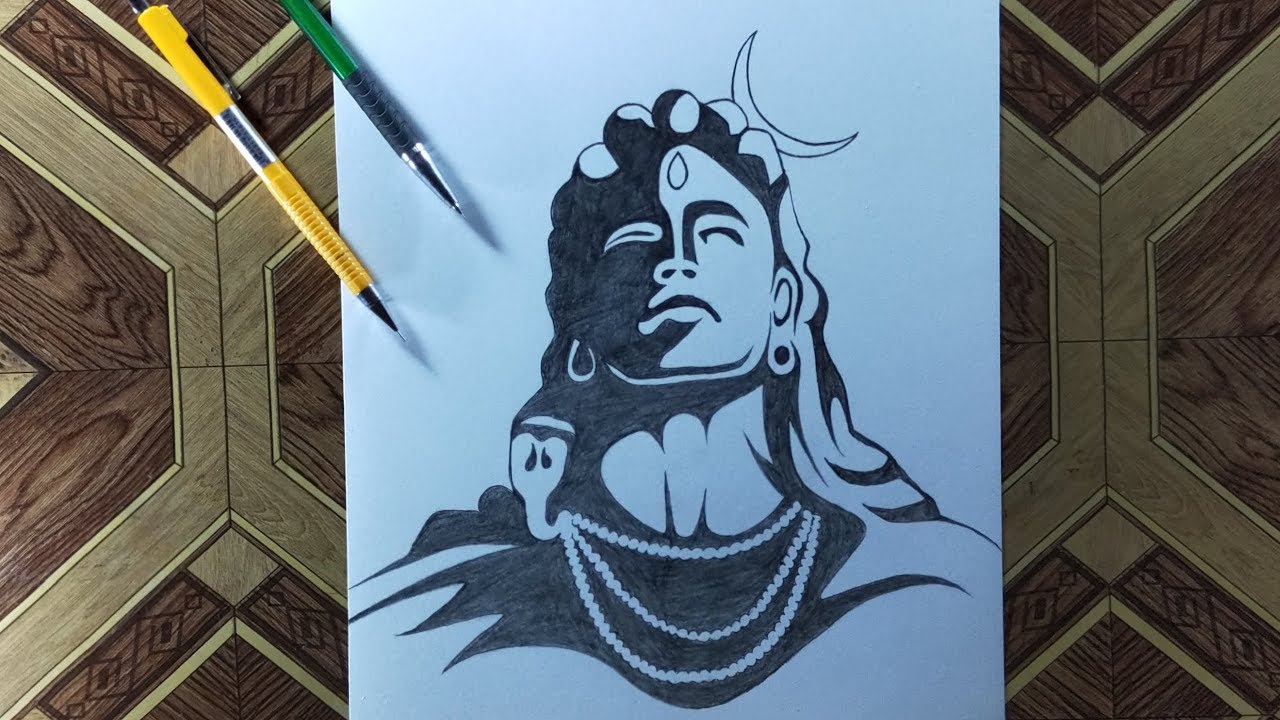 35  Shiva pencil sketch images 