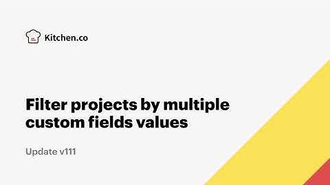 v111 Filter Projects by Multiple Custom Fields Values