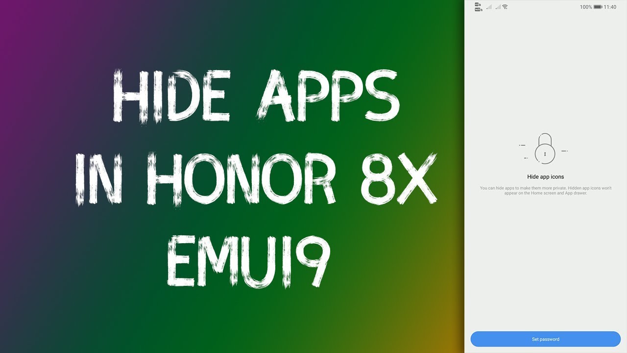 How To Hide Apps in EMUI 9 | HONOR 8X | HONOR PLAY | ft. Third party App - YouTube