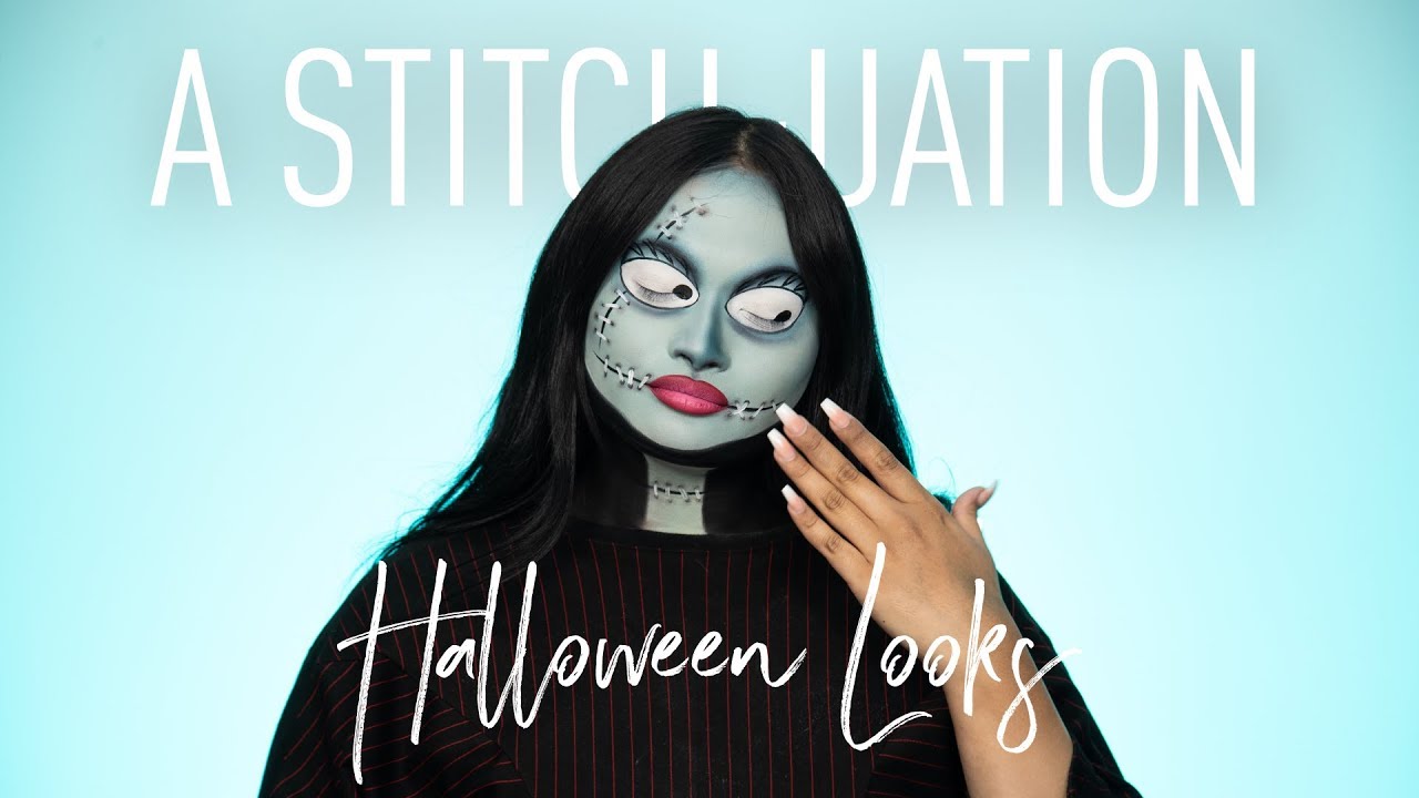 How To Sally Stitches Inspired Halloween Makeup Youtube