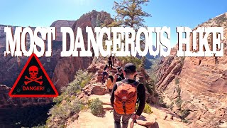 CONQUERING the MOST DANGEROUS HIKE in the U.S. - Angels Landing Zion National Park