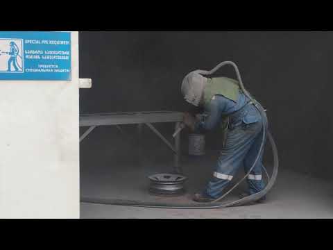 Sandblasting and painting of metal/ლითონის ქვიშაქვა და შეღებვა/Пескоструй и покраска металлов