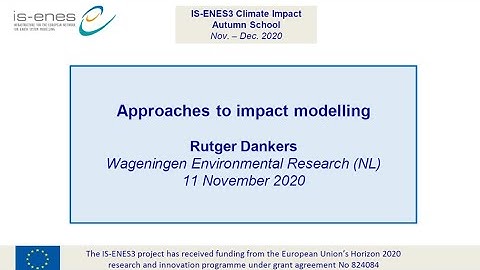 IS-ENES3 Impact School - Approaches to impact modelling