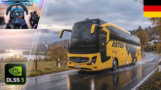 ETS2 Coach Driving | Relaxing Rainy Drive on Narrow Autumn Roads | DLSS 5 + Snowymoon V2 + PNG