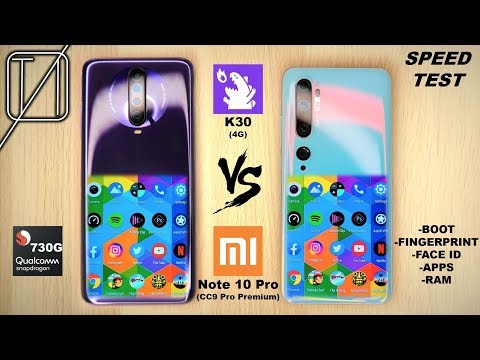 Redmi K30 vs Xiaomi Mi Note 10 Pro Speed Test