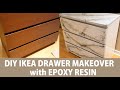 Ikea Drawer Chest makeover - DIY epoxy resin marble look tutorial