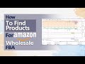 How to find products for AMAZON WHOLESALE FBA | Model of business through Helium 10.