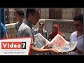 زحام شديد على نسخ اليوم السابع المجانية بالمترو