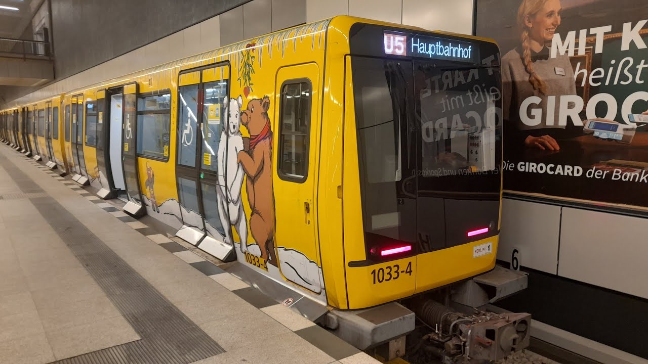 U-Bahn Berlin Mitfahrt von Hauptbahnhof bis Frankfurter Allee im IK17 auf der U5
