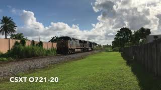 [HD] Csx O721-20 with a CW44AC and a SD70AC light engine power move with Mr RK at the helm