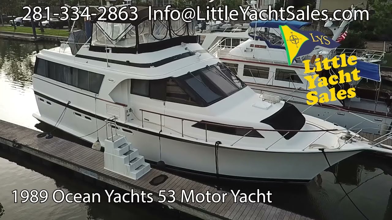 ⁣[BOAT TOUR] - 1989 Ocean Yachts 53 at Little Yacht Sales