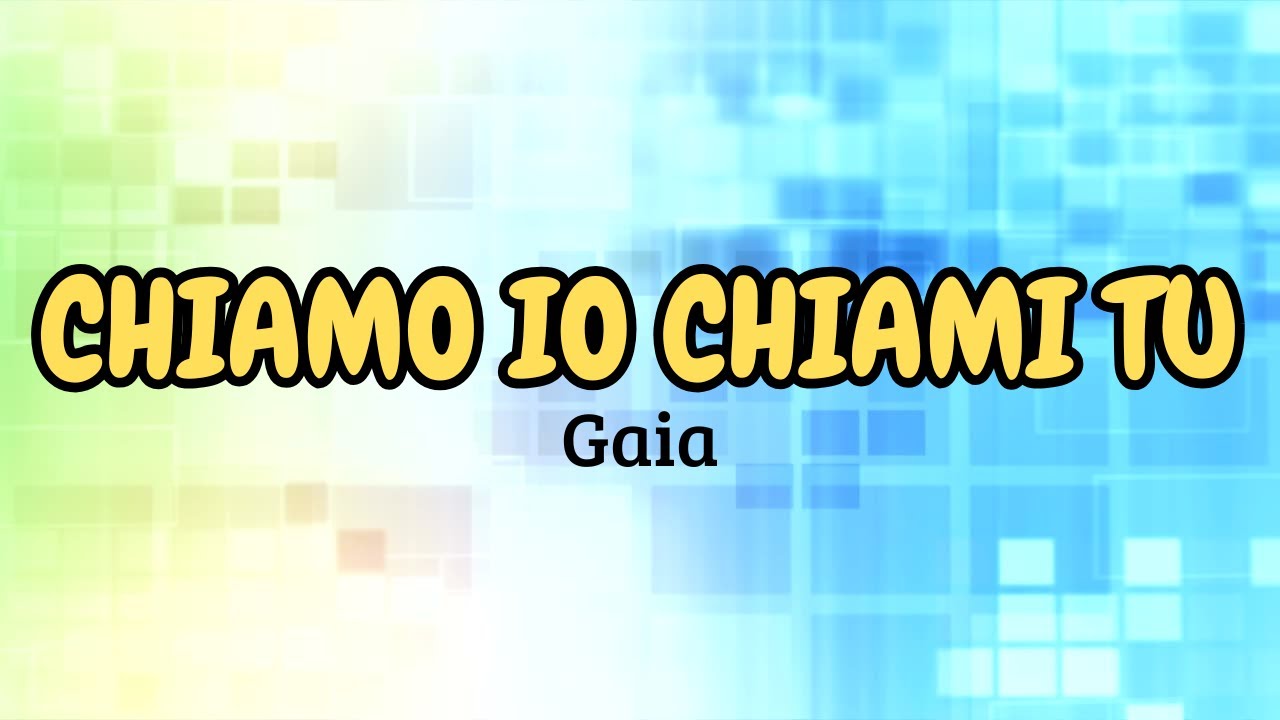 Gaia - Chiamo io chiami tu (Testo/Lyrics) SANREMO 2025 Gaia - Chiamo io chiami tu (Testo/Lyrics) SANREMO 2025