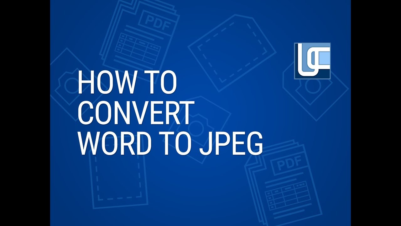 How to convert Word to JPEG - YouTube