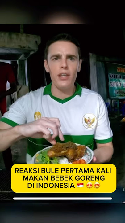 REAKSI BULE PERTAMA KALI MAKAN BEBEK GORENG DI INDONESIA #buleindonesia #reaksibule #indonesia