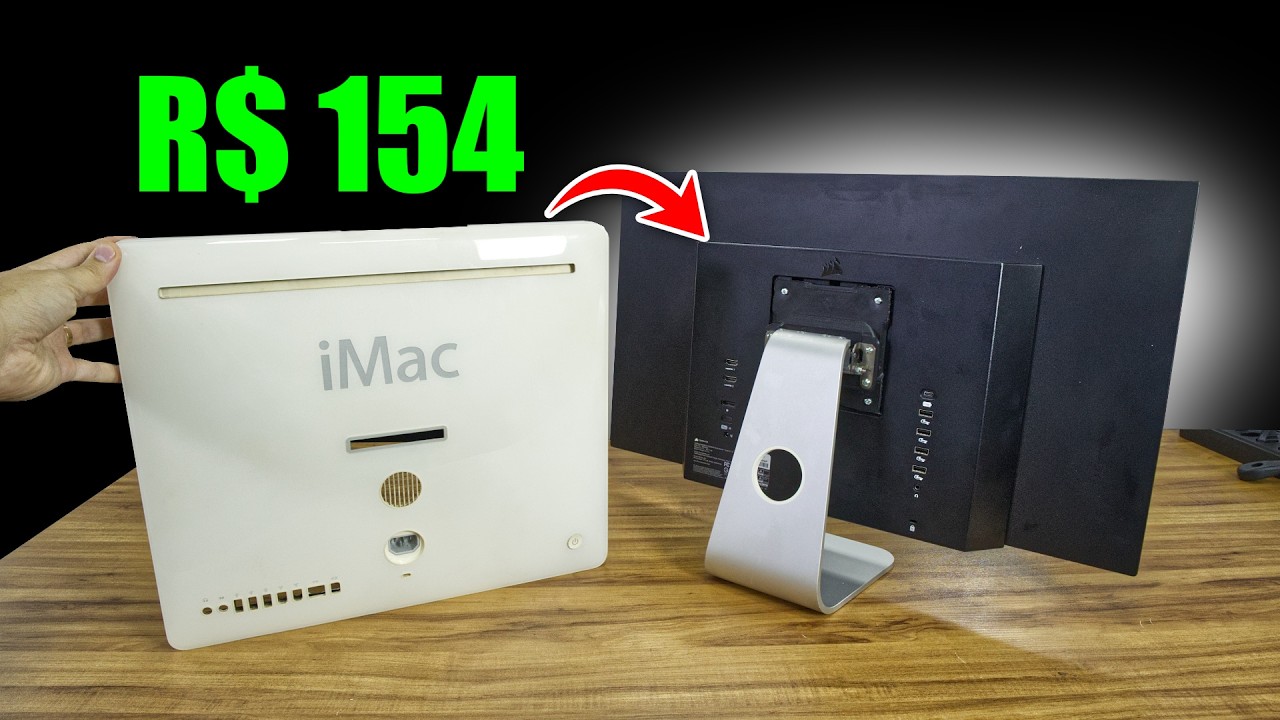 CRIEI UM MONITOR DE GENTE RICA USANDO UM IMAC VELHO