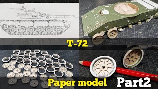 #2 T-72 paper model scale 1/25 Angraf model kartonowy (part2)