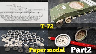 #2 T-72 paper model scale 1/25  Angraf model kartonowy (part2)