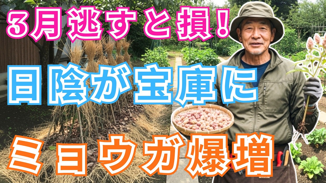 【絶対に失敗しない】【2月・3月ミョウガ】3月に植えないと損！日陰が「宝庫」に変わる植え方と土づくり：大量収穫の秘訣を今すぐ確認～初心者・プランター家庭菜園～