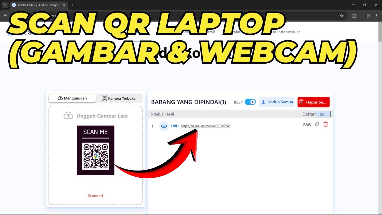 Gak Perlu HP! Cara Scan QR Code di Laptop Pakai Webcam dan Gambar - YouTube