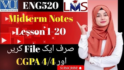 ENG520 Midterm Short Notes/ ENG520 Short and Long Questions/ Eng520 Short preparation
