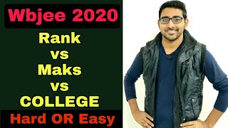 Wbjee 2020 : Rank Vs Marks vs College | Expected cutoff | Wbjee 2020 paper analyses | Top 10 college