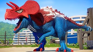 Ultimasaurus Spider-man vs. She-Hulk Trex, Joker King Shark &amp; Captain America Giga Super Dinosaurs!