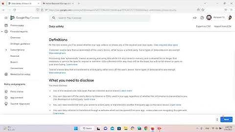 Google Play Console Data Policy Issue | Issue found: Invalid Data safety