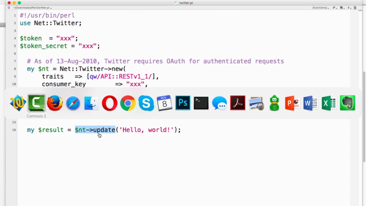 OAuth on Twitter with Perl - Part 2