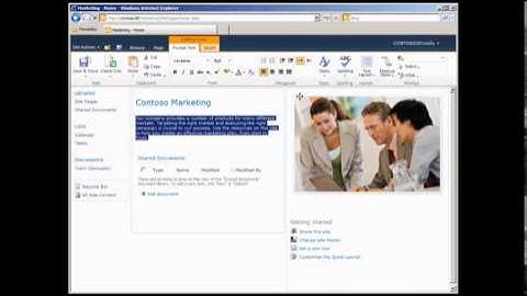 Sharepoint Training Part 2 - Create and Modify Pages