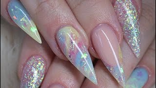 nails star meakin kirsty acrylic glitterbels ginger