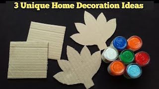 3 Unique Cardboard Home Decoration Ideas | Best Out Of Waste Cardboard | Home Decoration Ideas