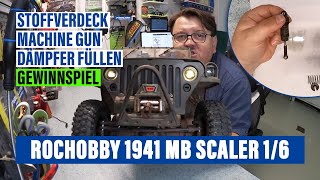 💥 RocHobby 1941 MB Scaler 1/6 | 🎁 Softtop Verdeck & Machine Gun | 🔧 Stockstoßdämpfer verbessern