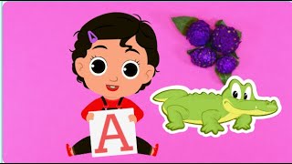 LETS LEARN THE ALPHABETS  WITH WORDS | BASIC ENGLISH VOCABULARY |ALPHABETCARDS