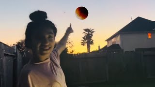 🔴Lunar Eclipse "Blood Moon" November 2022 Amazing experience We Sleep Outside To See It 😂🌒