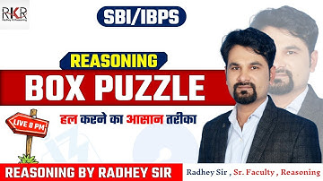 SBI I IBPS I Puzzle Tricks I Box Based I Reasoning I By Radhey Sir I Daily 8.00PM