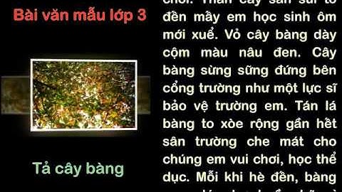 #beudon - Tả cây bàng - Văn mẫu lớp 3
