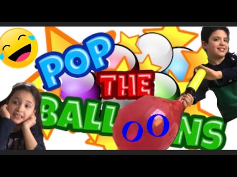 Hilarious balloon popping party game for kids | kids indoor games with Danny and Julie [ part 1 ]