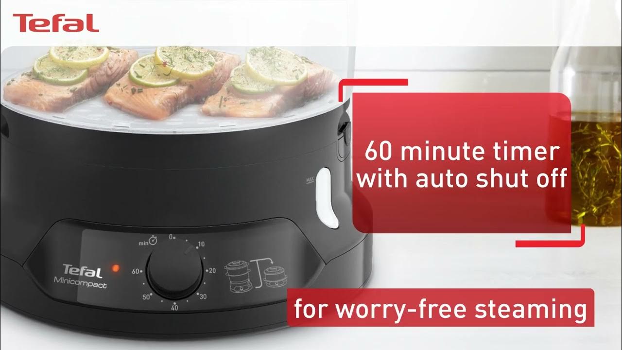 Tefal Mini Compact Steamer VC139865 Healthy Cooking & Easy To Store
