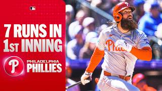 FULL 7-RUN INNING for the Phillies in Colorado! 💥 (Ft. 454-ft. HR for Marsh) | MLB Highlights Profile