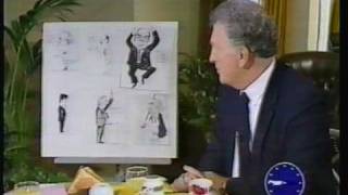 Ken Gill on his caricatures, TUC 1987 (BBC Breakfast Time)
