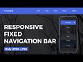 Responsive Fixed Navigation Bar - Only HTML, CSS