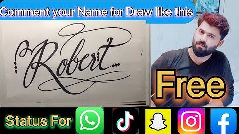 Robert Name Signature Calligraphy Status Short Video  | #howtodraw #sketching  #robert